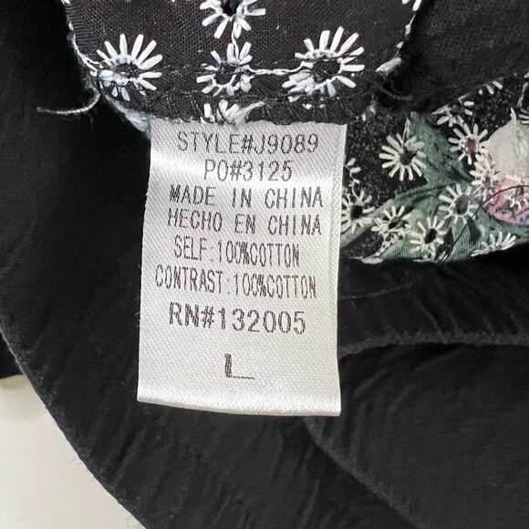 Entro Floral Embroidered Crochet Zip Up Hoodie Hooded Sweatshirt 100% Cotton - Picture 9 of 10